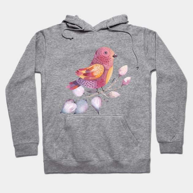 Lovely Pastel Bird Hoodie by VintageHeroes